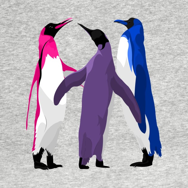 Bisexual Pride Penguins by AjDreamCraft